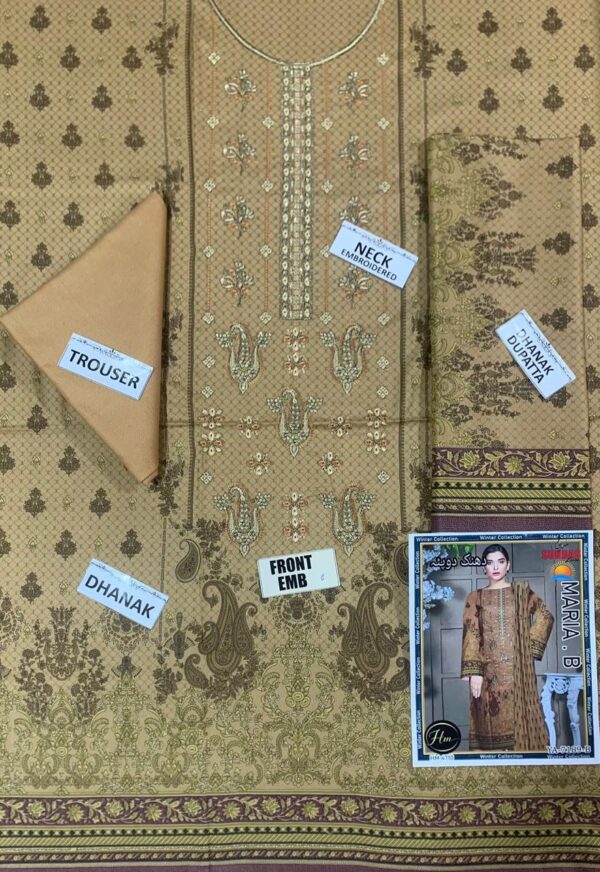 Fabric Fine Quality Dhanak 3pc